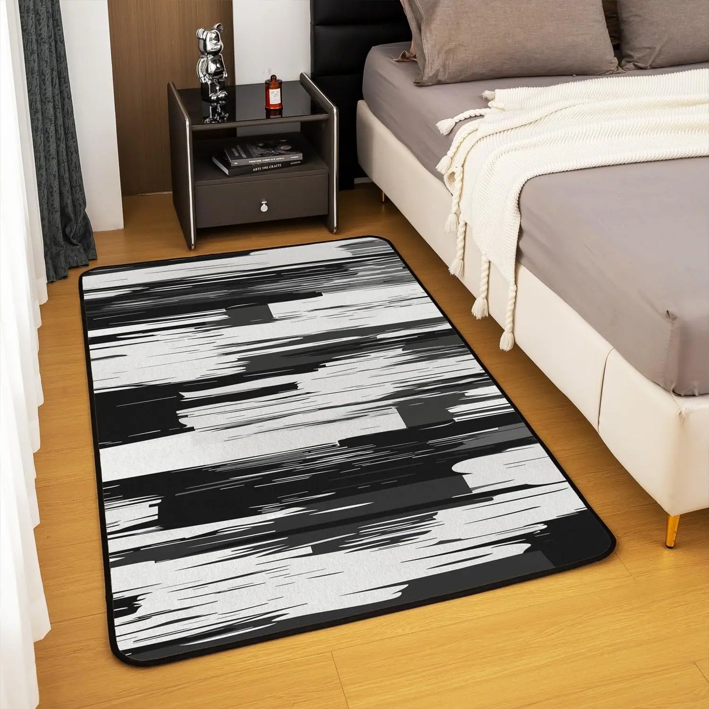 Modern Abstract Brushstroke Rug - Contemporary Art Carpet