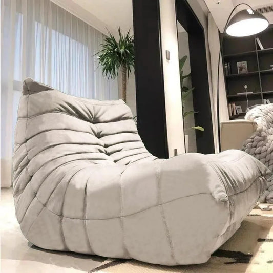 Modern Living Room Chair, Big Bean Bag Adult Floor Sofa, Togo Recliner Memory Foam Lazy Couch Suitable Balcony for Fireside