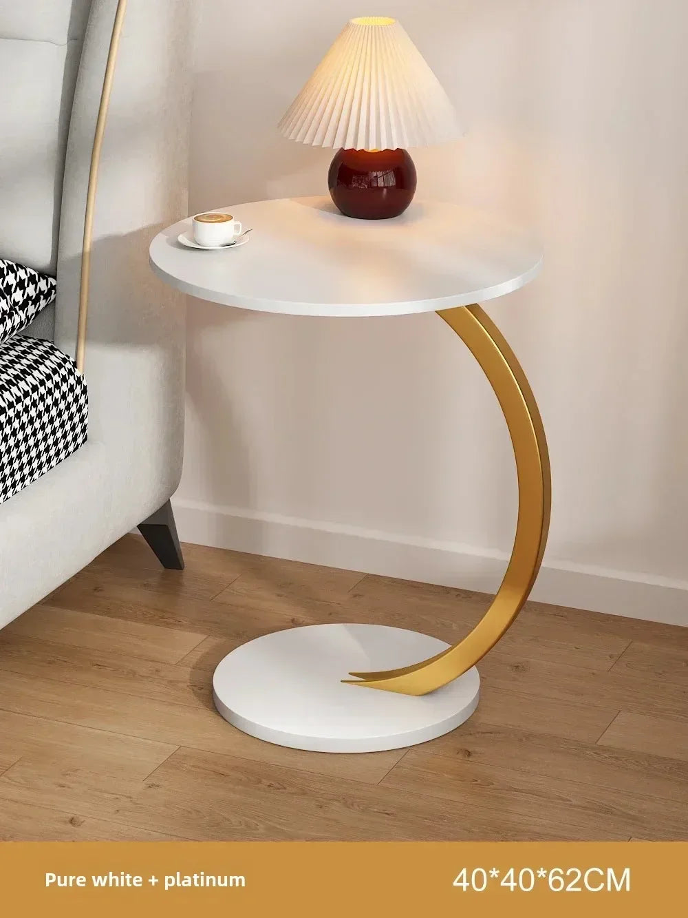 Designer Luxury Coffee Tables Gold Breakfast Minimalist Round Side Table Lounge Space Saving Mesa Auxiliar Living Room Furniture