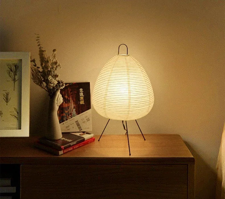 Japanese Minimalist LED Floor Lamp - Nordic Lantern Style