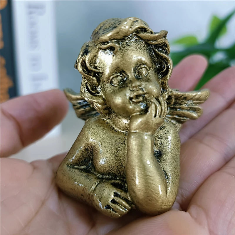 Golden Angel Fairy Figurines - Resin Prayer Statue | Wedding & Home Decor
