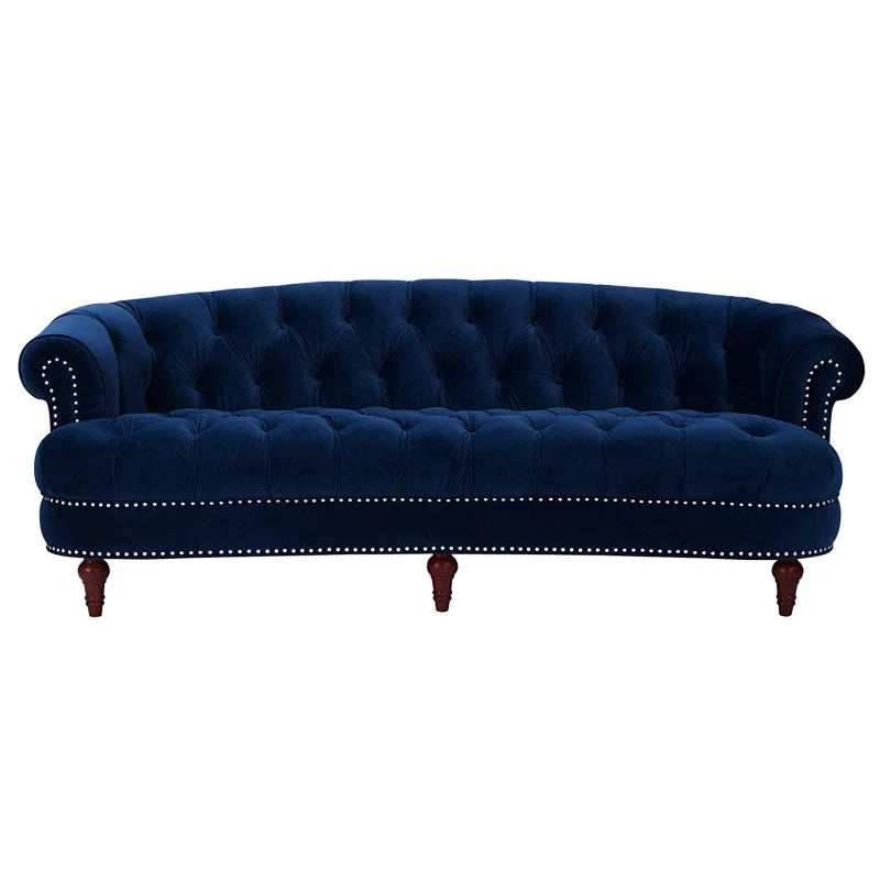 Velvet Sofa 3-Seat: Luxurious Upholstered Couch for Living Room, Hotel & Apartment