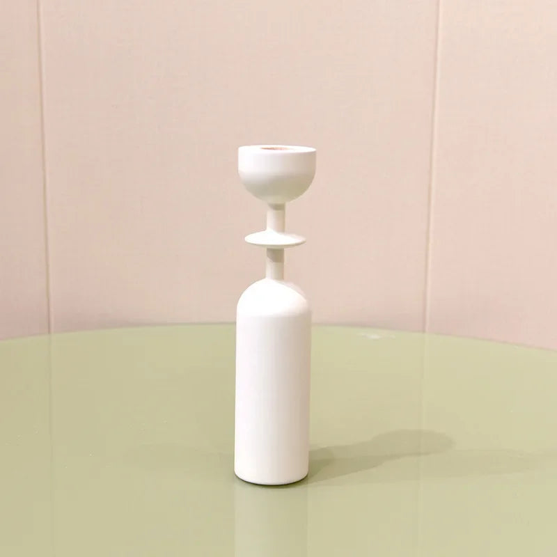 Solid Wooden Travel Menorah - Handcrafted Jewish Candle Holder for Shabbat, Wedding Decor & Ritual Candlesticks (1-Piece Set)