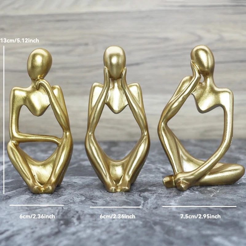 Thinker Statue - Abstract Yoga Figurine | Nordic Home Decor