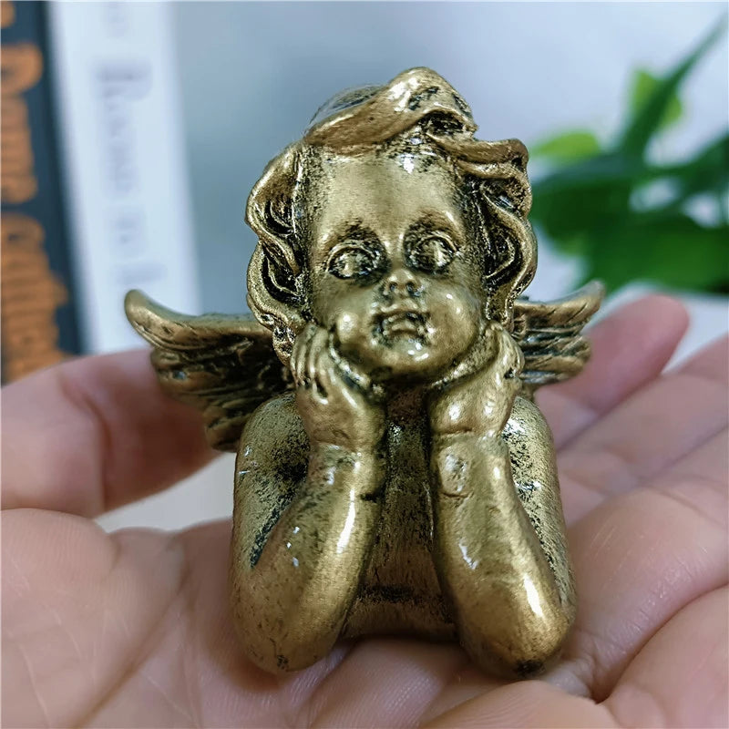 Golden Angel Fairy Figurines - Resin Prayer Statue | Wedding & Home Decor