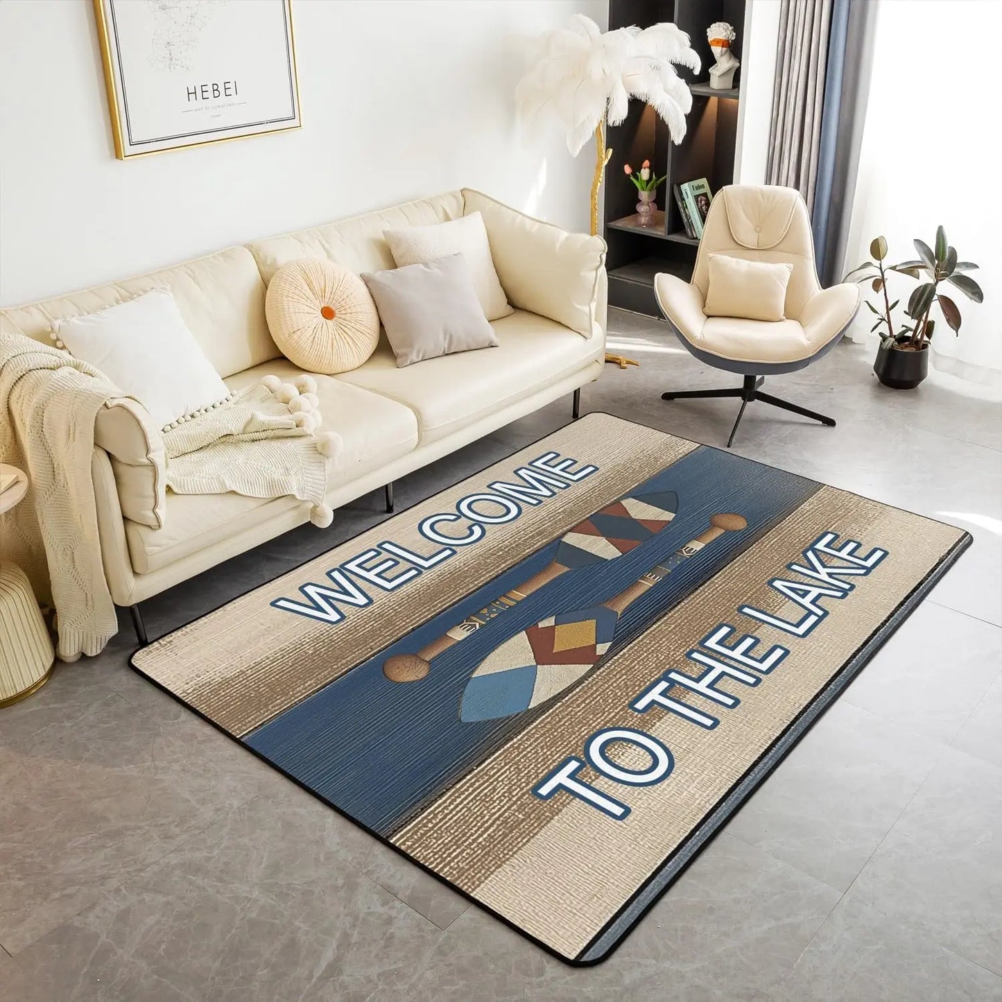 Modern Abstract Brushstroke Rug - Contemporary Art Carpet