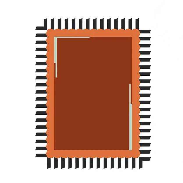 Geometric Colour Block Area Rug - Black and White Striped Border - Multiple Colours