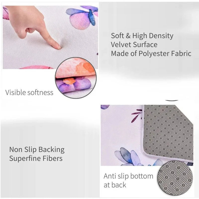 Bohemian Mandala Geometric Area Rug,Carpet Rug for Home, Living Room,Bedroom,Sofa,Doormat,Kitchen ,Kids Room-Non-slip Floor Mats