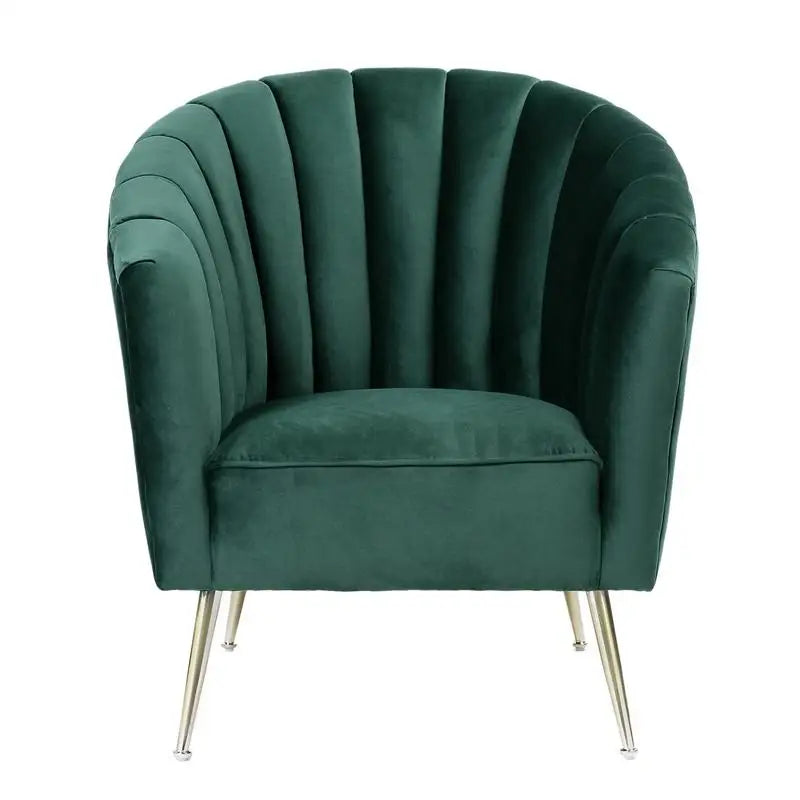 Green Velvet Accent Armchair - Stylish and Comfortable Living Room Furniture