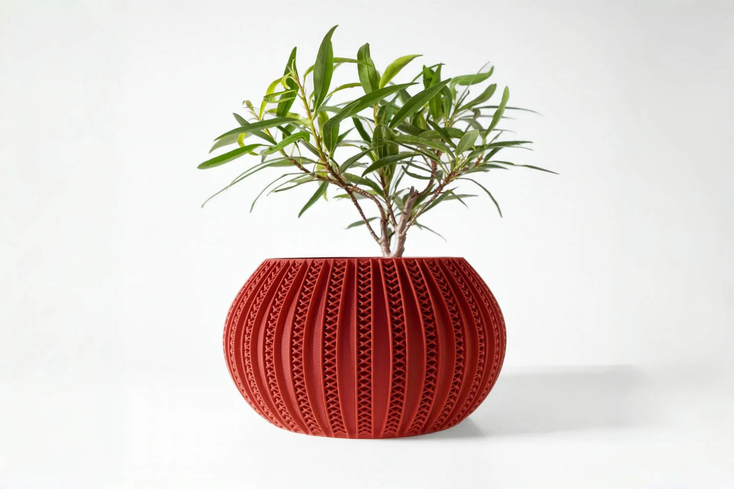 3D Printed Geometric Planter - Biodegradable PLA Desktop Pot