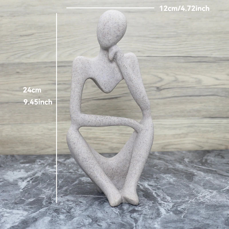 Thinker Statue - Abstract Yoga Figurine | Nordic Home Decor