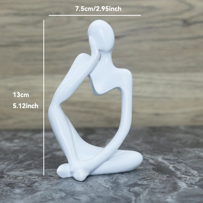 Thinker Statue - Abstract Yoga Figurine | Nordic Home Decor