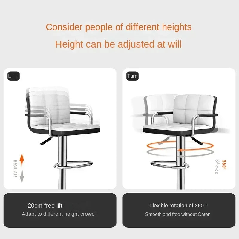 Upholstered Bar Stools 24-Inch Counter Height Stools Modern Kitchen Chairs with Metal Base PU Leather Stools