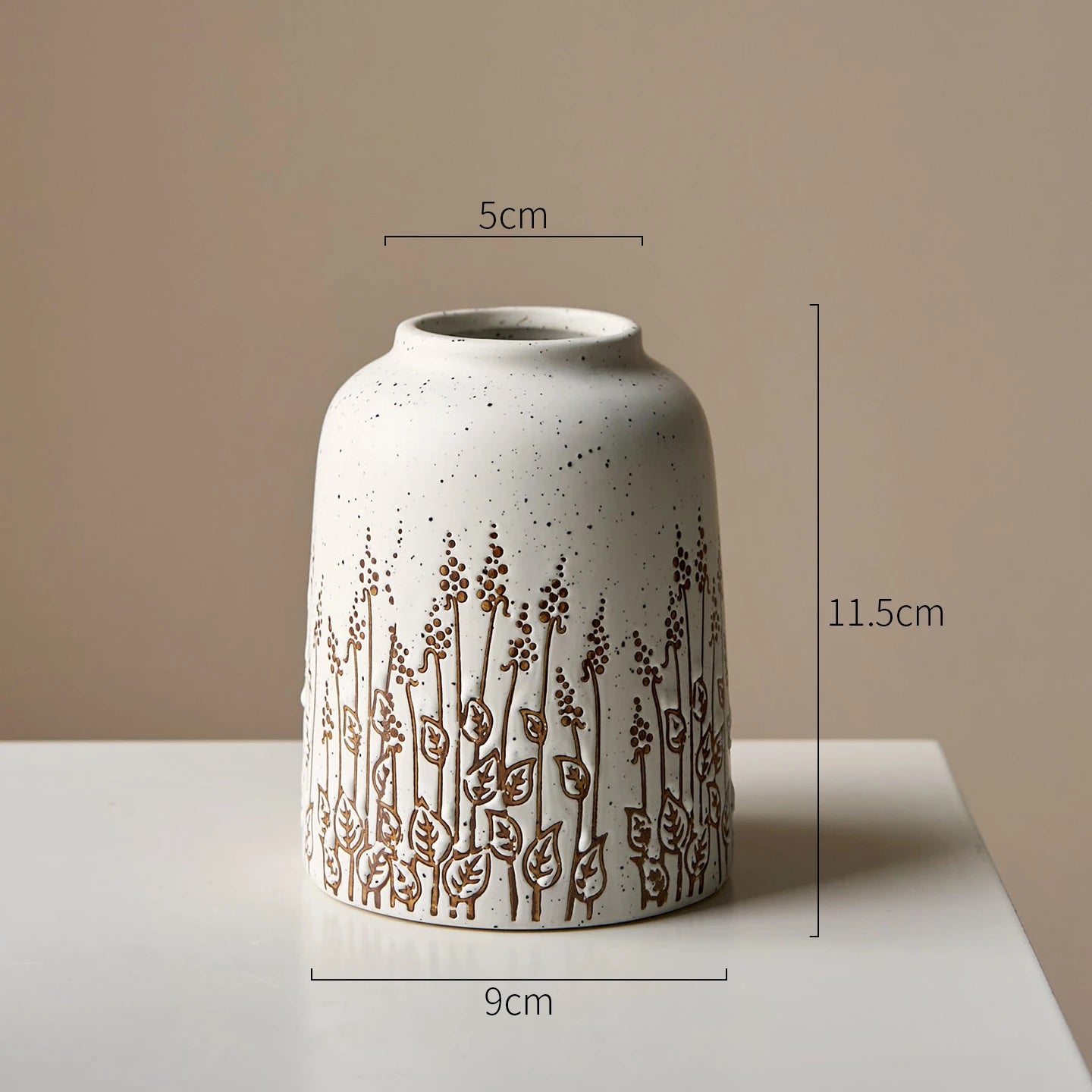 Countryside Ceramic Lavender Vase - Small Decorative Flower Vase