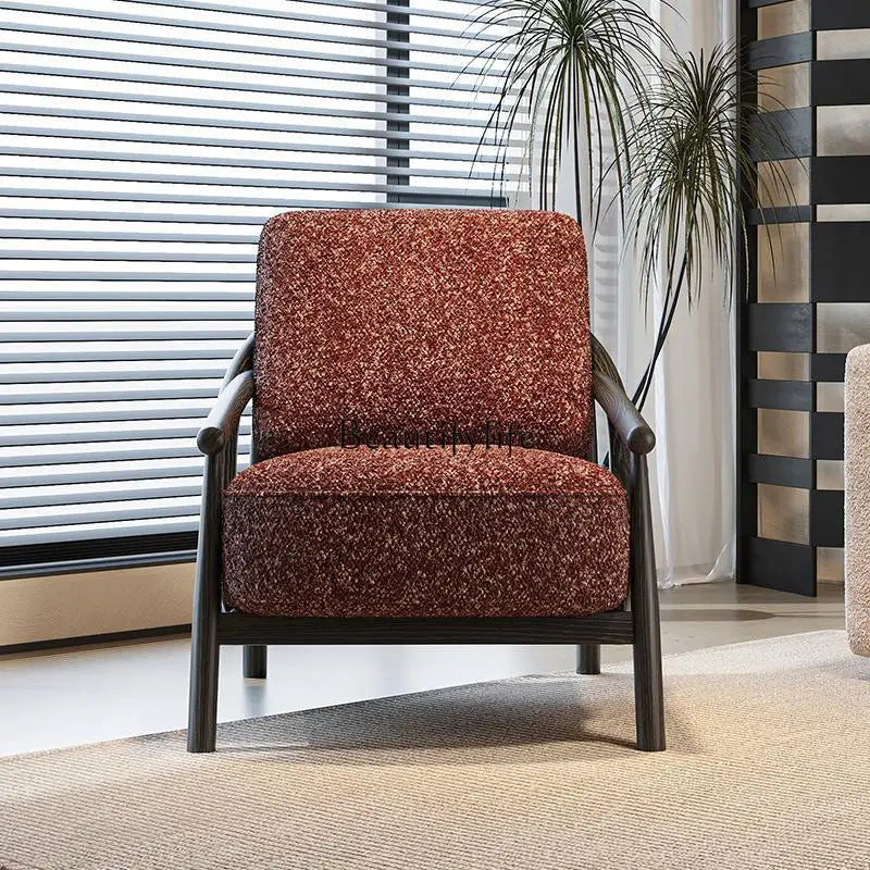 Vintage Piaget Single Sofa Chair Medieval Simple Burgundy Leisure Armchair