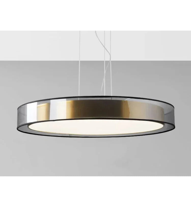 Pendant Light: Modern Circular Ring LED in Gold & White for Dining & Living Room