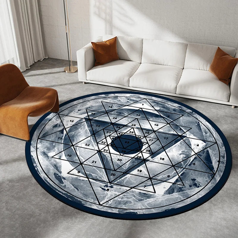 Round Geometric Rug - Bold Pattern Collection