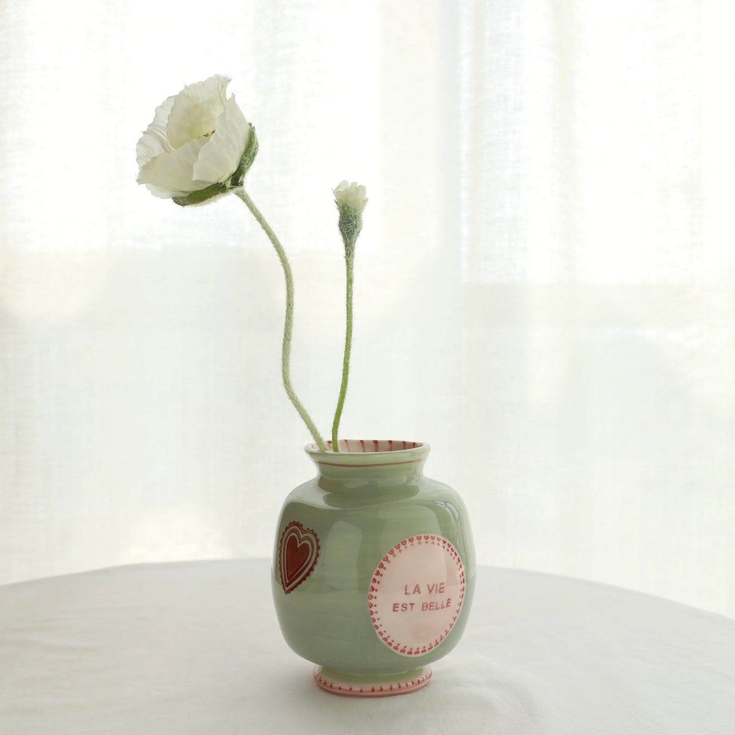 Candy Color Ceramic Bud Vase - Small Decorative Flower Vase