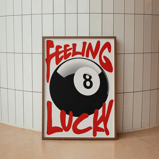 Retro Art, Number 8 Ball Canvas Art Poster- Retro Canvas Prints Wall Art Posters for Living Room Bedrooms Home Decor