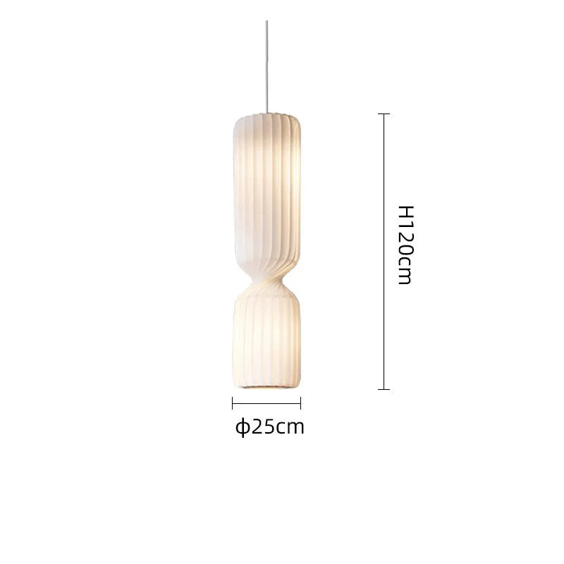 Floor Lamp: Sculptural Fluted Design in White - Modern Statement Lighting