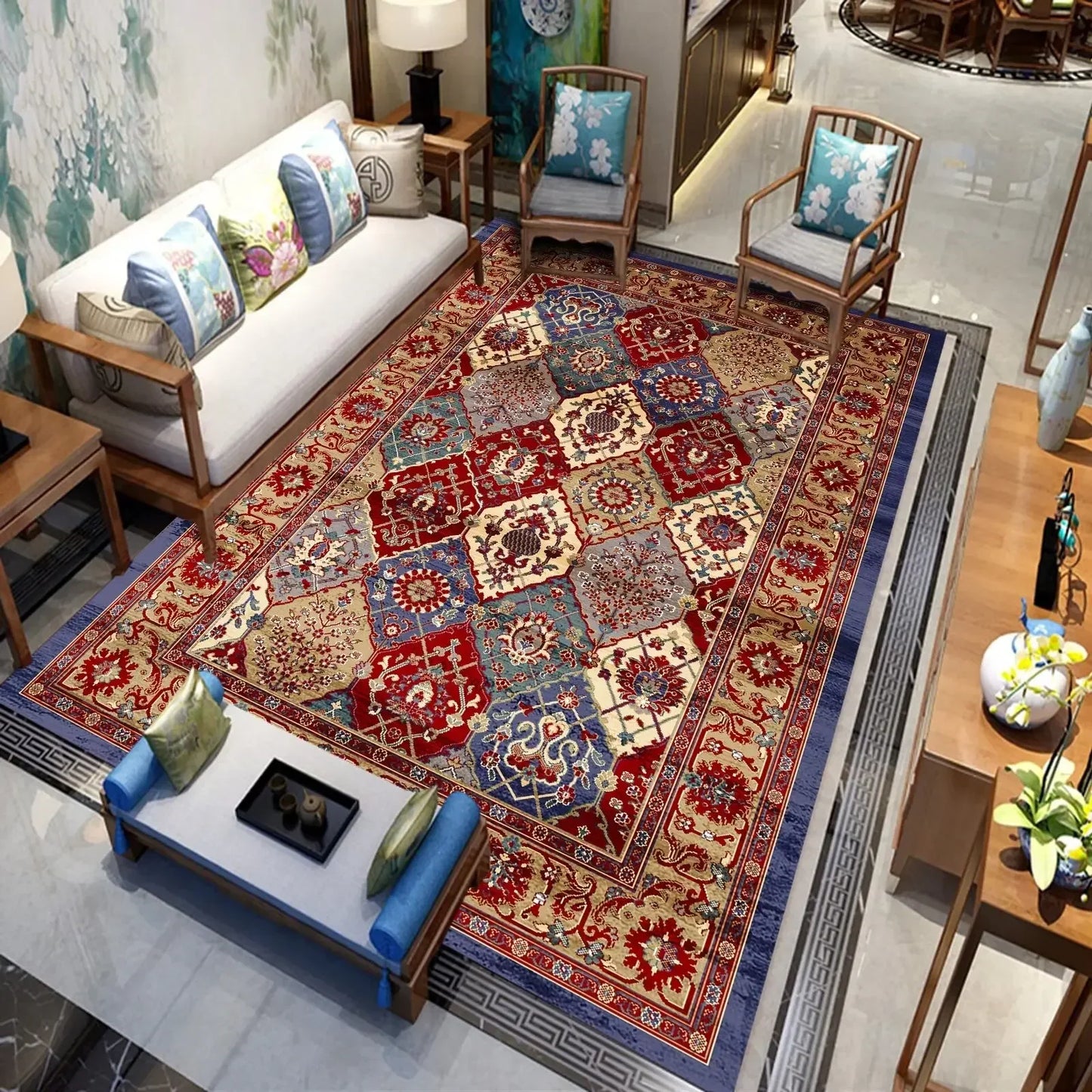 Persian Luxury Rug - Traditional Medallion Area Carpet
