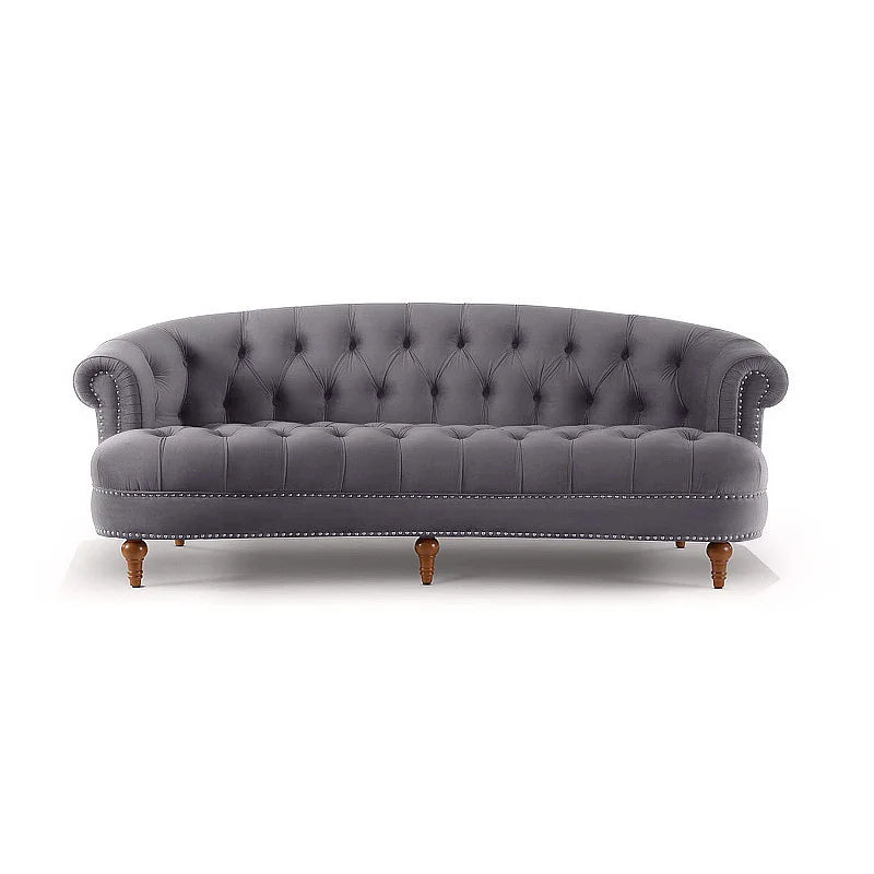 Velvet Sofa 3-Seat: Luxurious Upholstered Couch for Living Room, Hotel & Apartment
