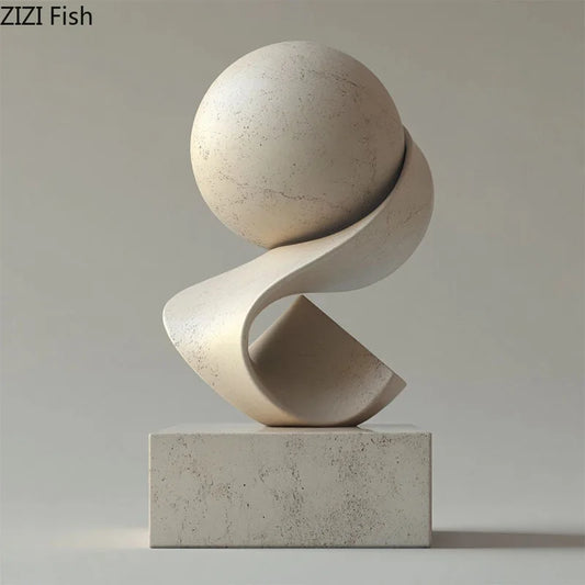 Creative Geometric Ornaments Resin Art Sculpture Model Home Decoration Accessories Statue Display Crafts Miniatures Figurines