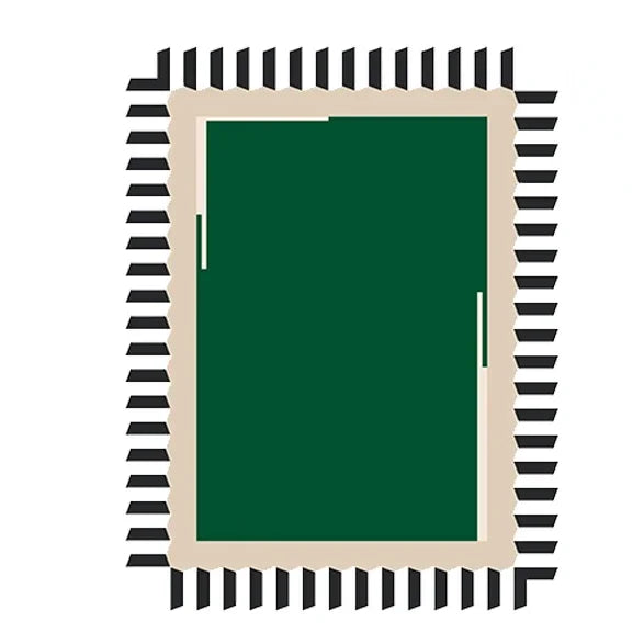 Geometric Colour Block Area Rug - Black and White Striped Border - Multiple Colours