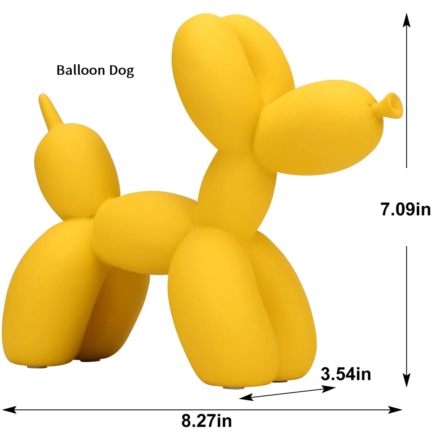 Matte Balloon Dog Statue - Resin Sculpture | Modern Nordic Home Decor
