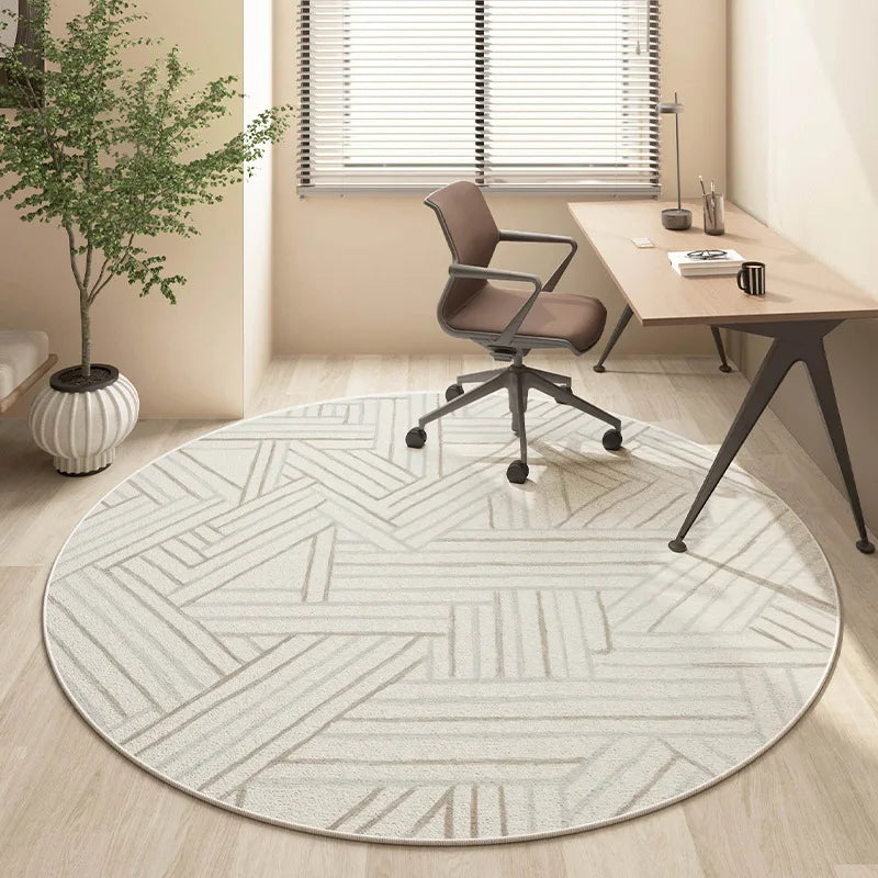 Round Faux Wool Area Rug - Multiple Designs - 60cm or 80cm