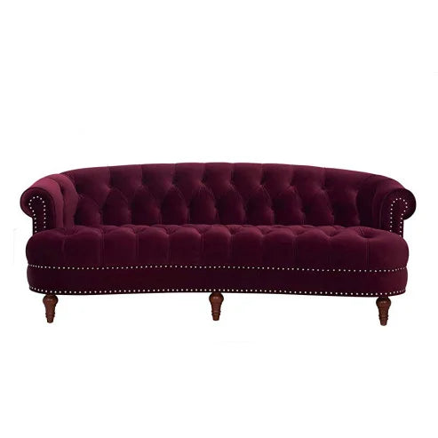 Velvet Sofa 3-Seat: Luxurious Upholstered Couch for Living Room, Hotel & Apartment
