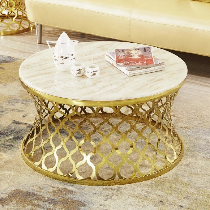 creative corner few gold stainless steel round few mirror edge few sofa side table side cabinet casual small coffee table