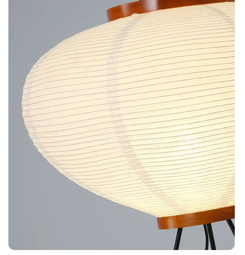Japanese Minimalist LED Floor Lamp - Nordic Lantern Style