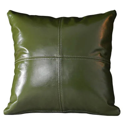 Luxury Solid Dobule-side Cow Skin Embrace Pillow Cover Cow Skin Pillow Case for Livingroom Bedroom Sofa Bay Window Waist Cushion