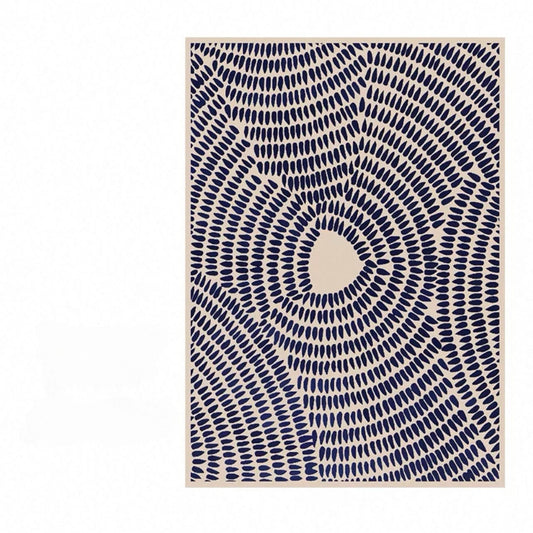 Blue Dots Plush Area Rug for Living Room Bedroom under Coffee Table Non-Slip Floor Mat Modern Large