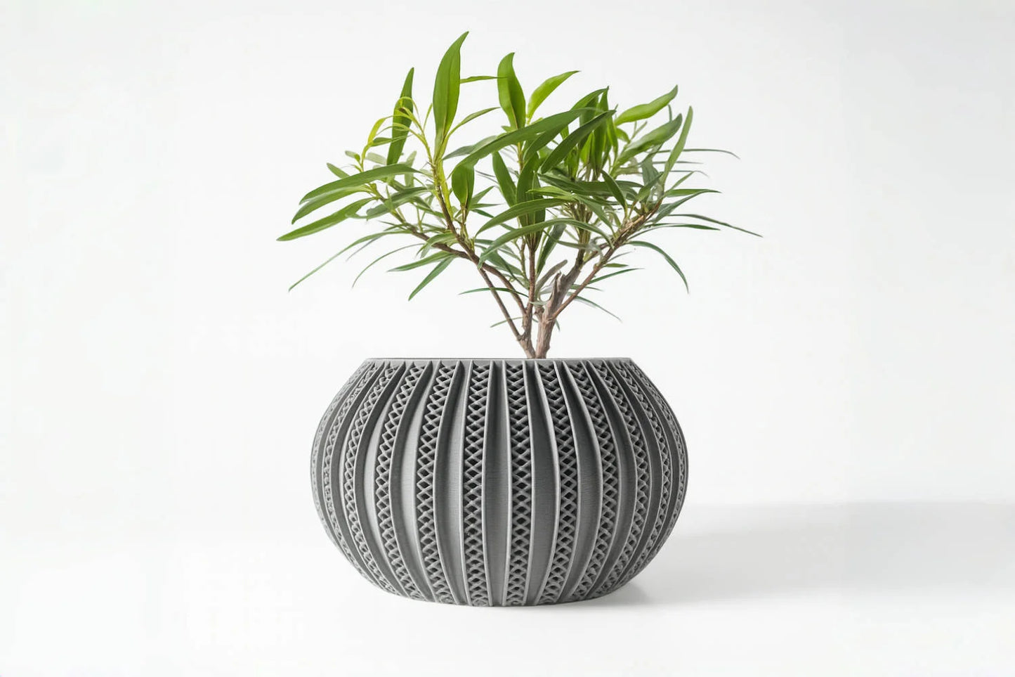 3D Printed Geometric Planter - Biodegradable PLA Desktop Pot