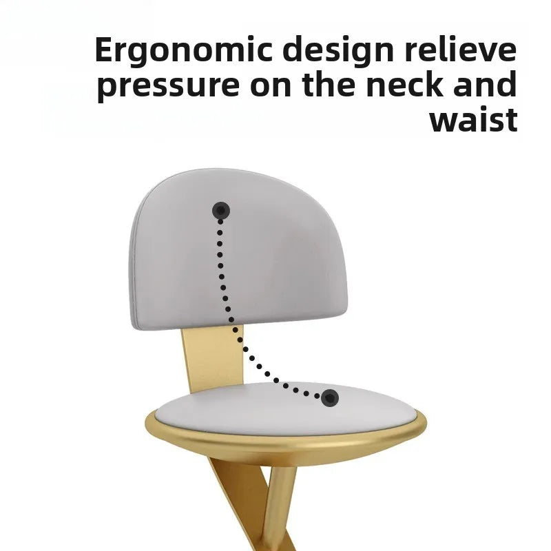 Adjustable Height Bar Stool with Backrest - Faux Leather Counter Stool with Footrest and X-Base Metal Frame