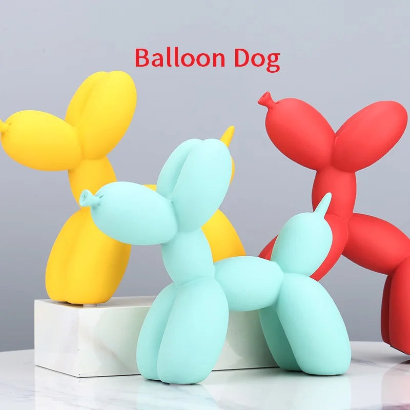 Matte Balloon Dog Statue - Resin Sculpture | Modern Nordic Home Decor