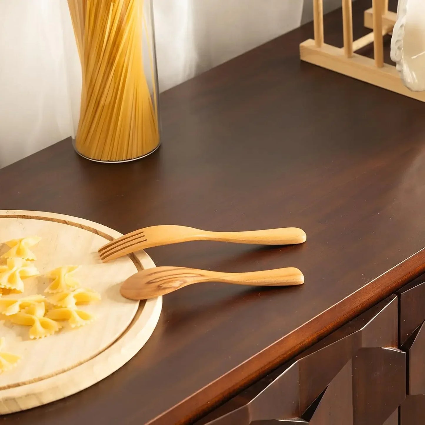 Solid Wood Sideboard with 2 Doors and 3 Drawers