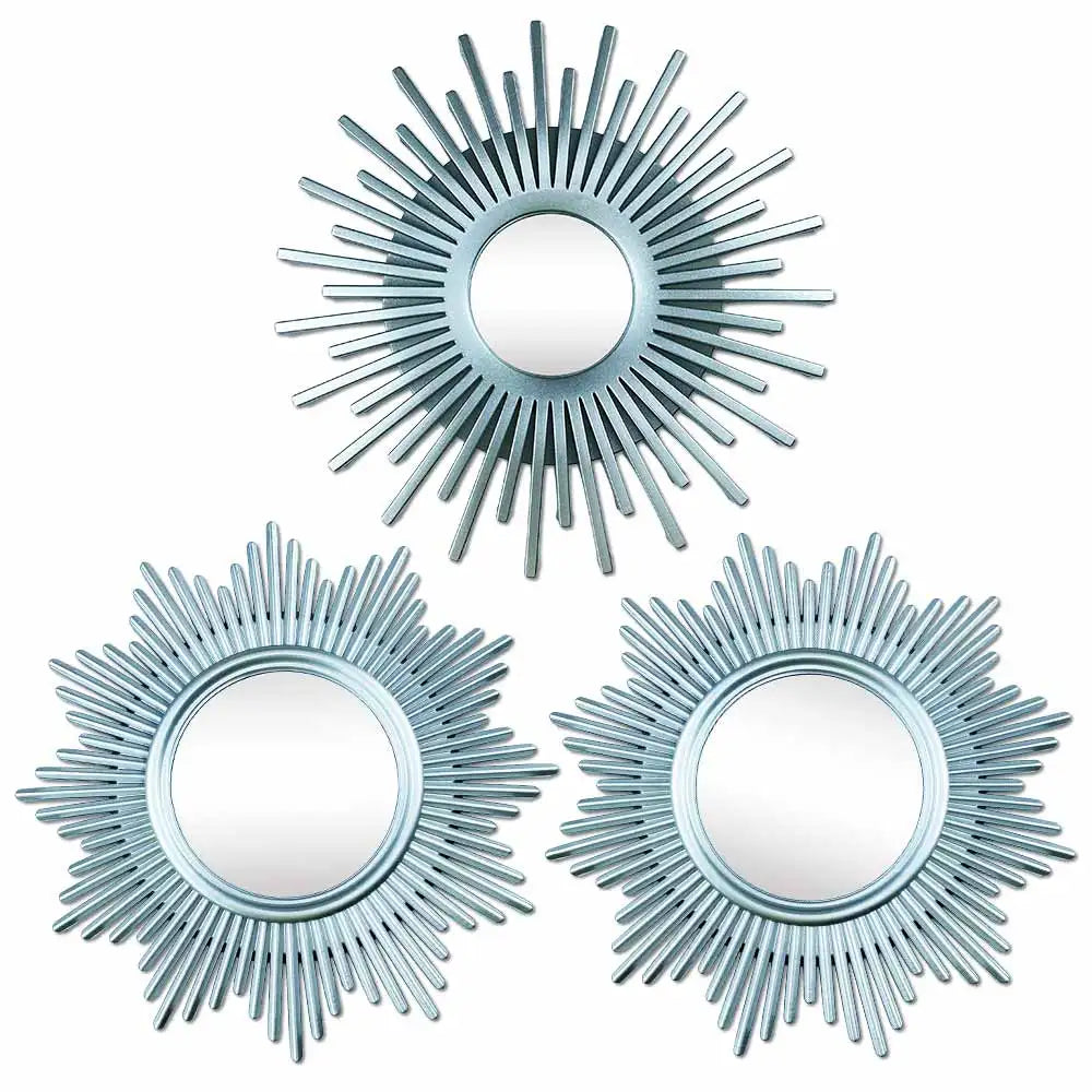 Sunburst Wall Mirror - Round Decorative Gold or Silver - Boho Decor