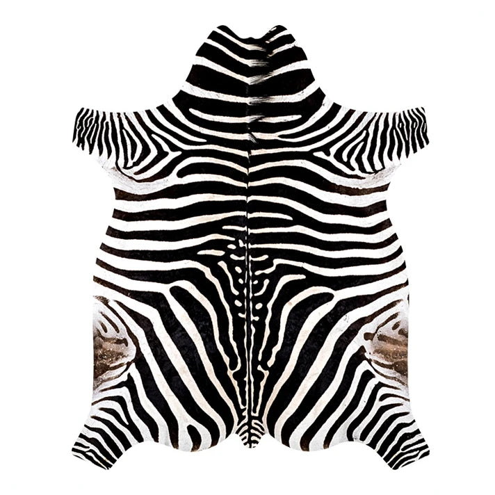 Irregular Faux Cowhide Area Rug - Plush Anti-Slip Mat