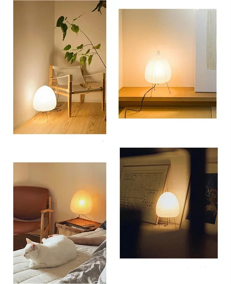 Japanese Minimalist LED Floor Lamp - Nordic Lantern Style