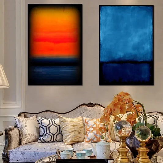 Minimalist Colour Block Wall Art Canvas Print Poster for Living Room Bedroom Decorative Painting