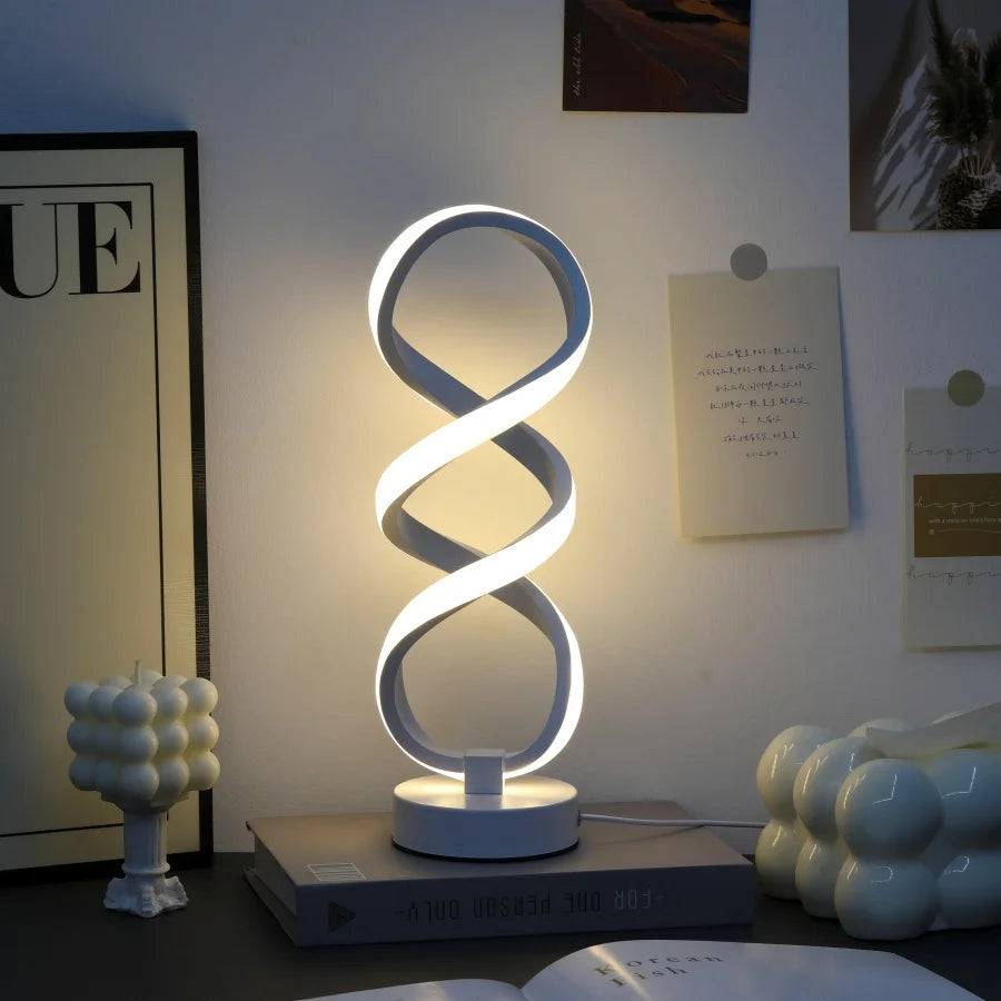 Modern Artistic Desk Lamp - USB Powered with Three-Color Lighting