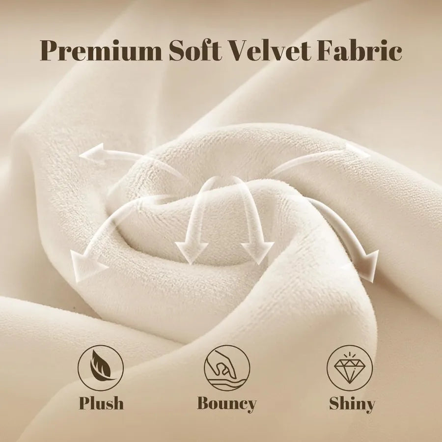 Queen Size Velvet Upholstered Sleigh Bed with Wingback Headboard