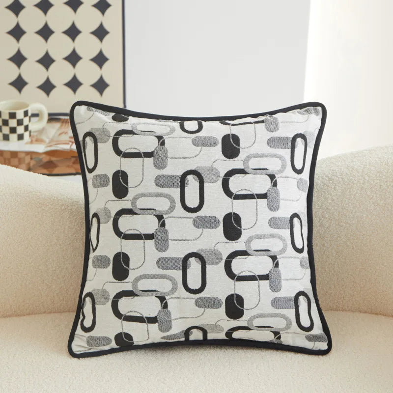 Modern Simple Creative Chenille Bed Backrest Cushion Soft Package, Light Luxury and High-end Sofa Throw Pillow Home Accessories