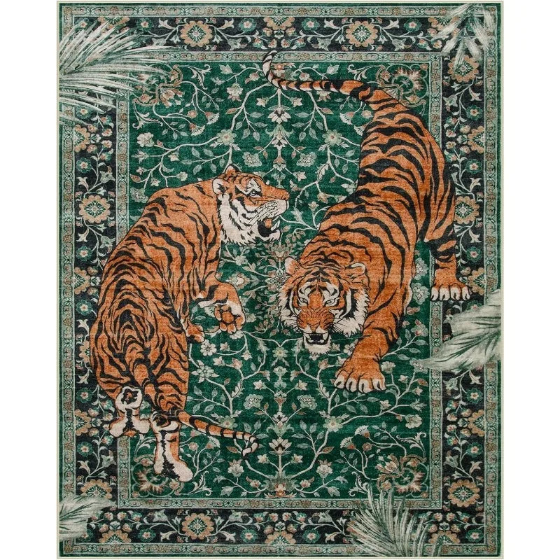 Jungle Tiger Rug - Luxury Oriental Area Carpet