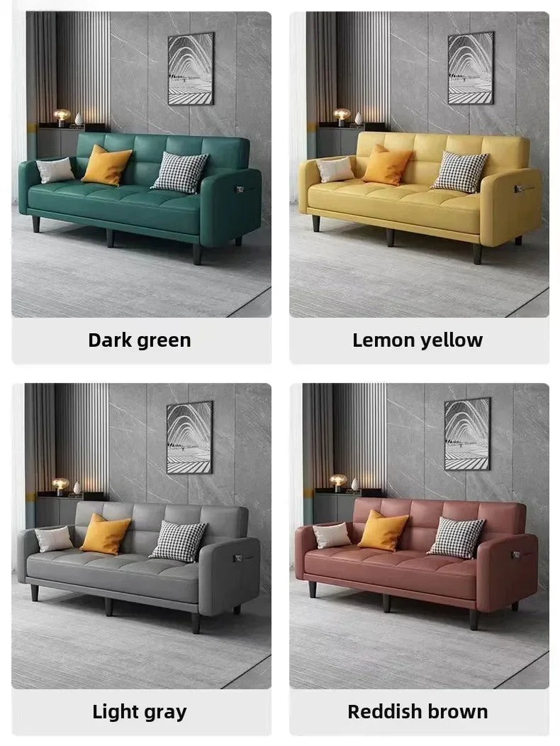 Sofa living room Small apartment rental room Folding sofa bed Single double bedroom Simple modern apartment Fabric sofa