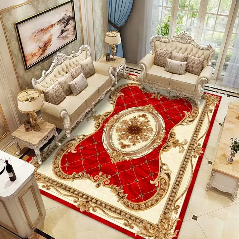 Traditional Floral Medallion Rug – Ornate Persian-Style Carpet for Living Room