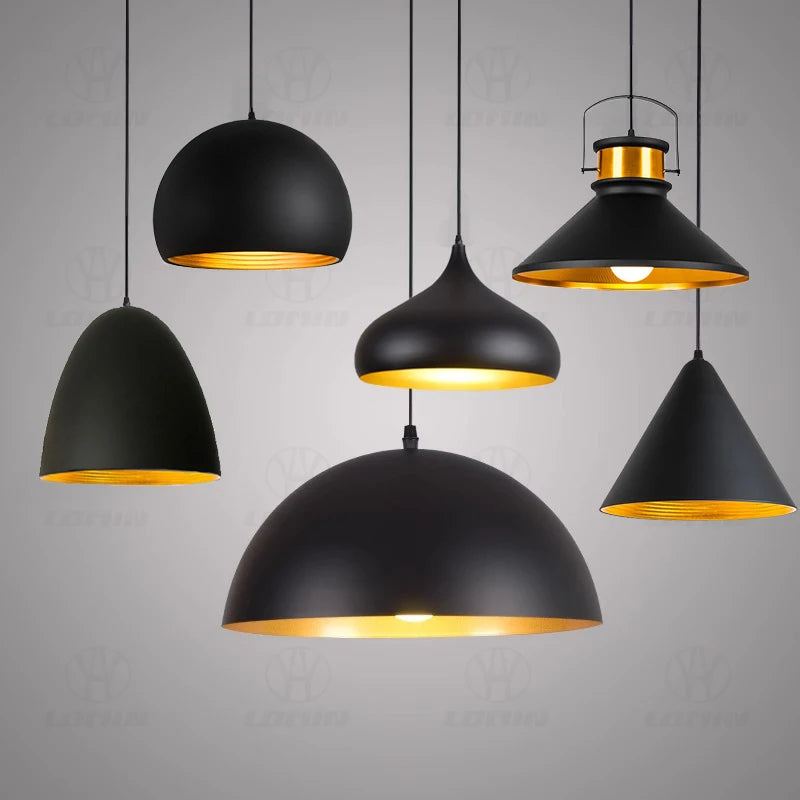 Pendant Light: Industrial Black Ceiling Lamp for Restaurant, Dining & Bar
